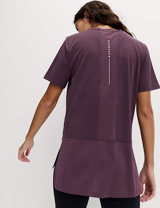 Scoop Neck Mesh Back T-Shirt