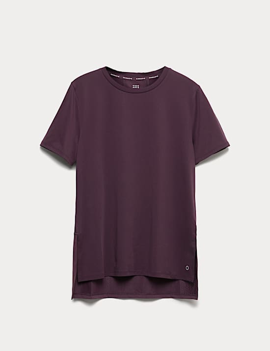 Scoop Neck Mesh Back T-Shirt