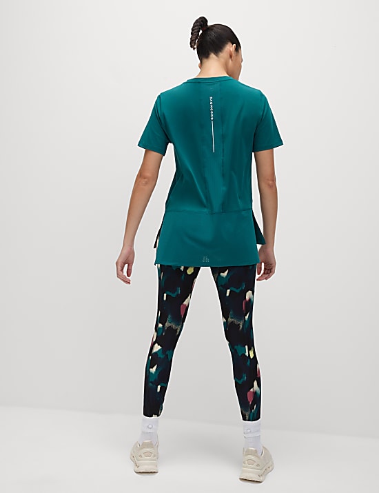 Scoop Neck Mesh Back T-Shirt