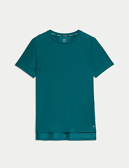 Scoop Neck Mesh Back T-Shirt