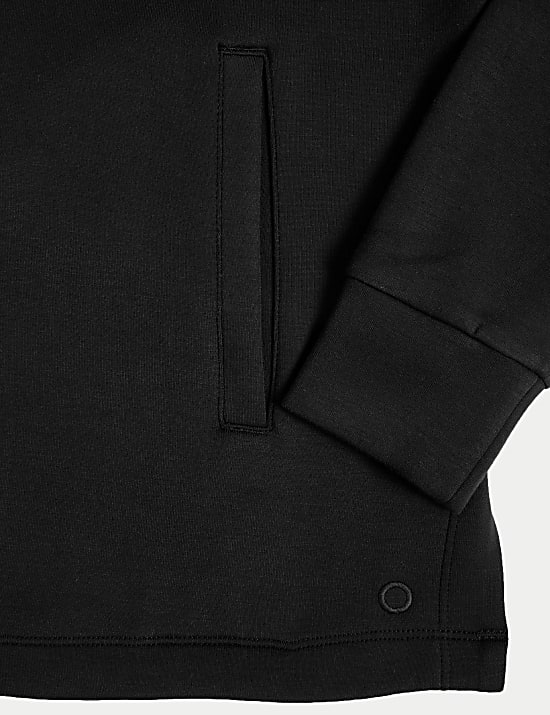 Sweat de yoga coupe décontractée à capuche et manches longues