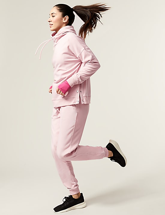 Fleece Cuffed High Waisted Relaxed Joggers