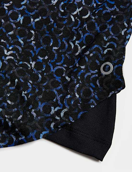 Printed Scoop Neck 2-in-1 T-Shirt