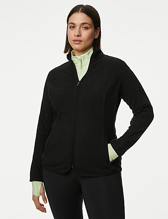 Fleece met opstaande kraag