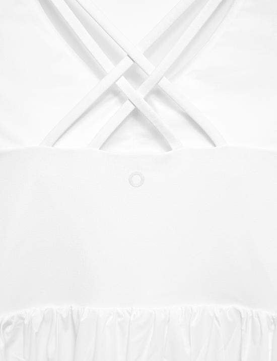 Strappy Back Bubble Hem Tennis Dress