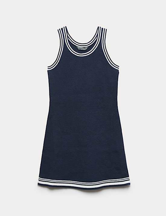 Cotton Rich Round Neck Fitted Sports Dress