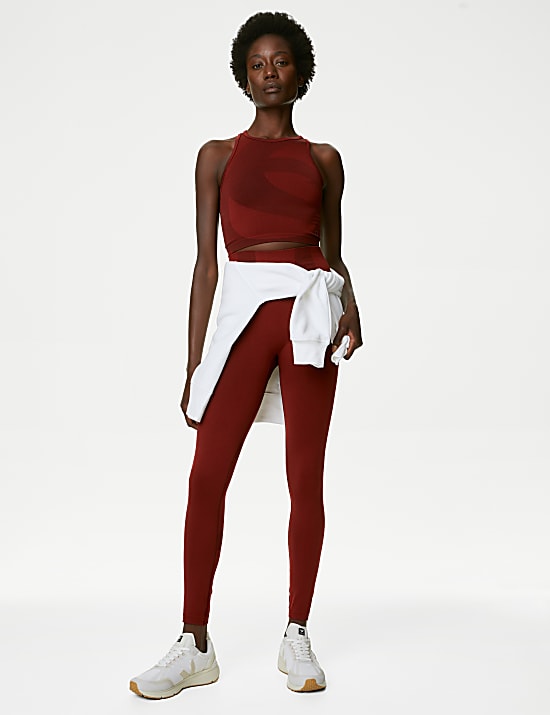 Scoop Neck Seamless Fitted Crop Top