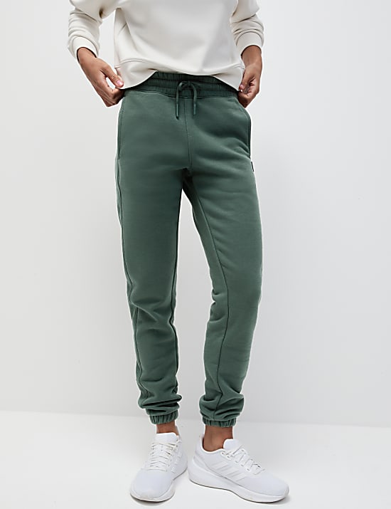 Cotton Rich RelaxedHigh Waisted Joggers