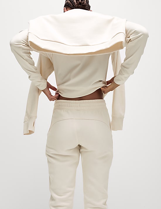 Cotton Rich RelaxedHigh Waisted Joggers