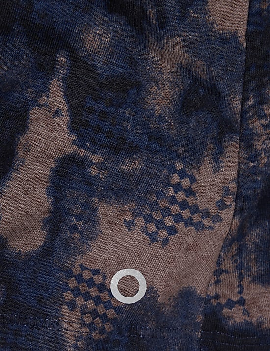 Bequemes, zweilagiges Yoga-Trägeroberteil mit Muster