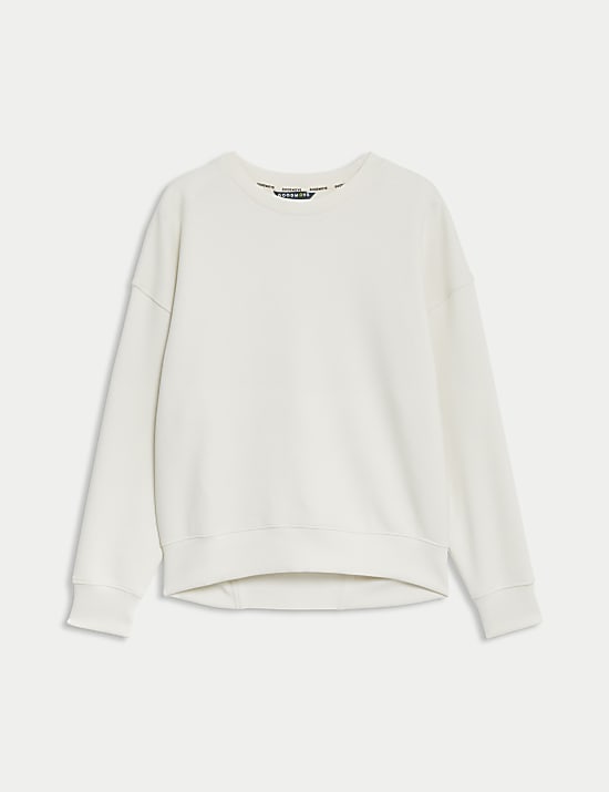 Oversized yogasweater met plooi achter