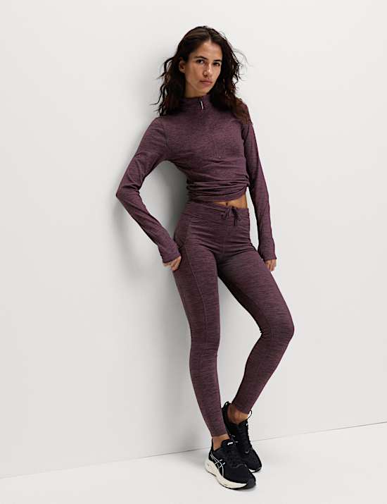 Funnel Neck Half Zip Running Top