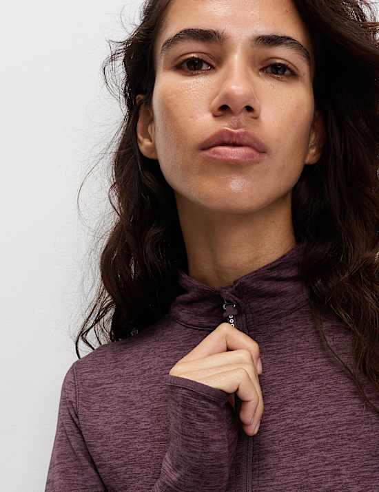 Funnel Neck Half Zip Running Top