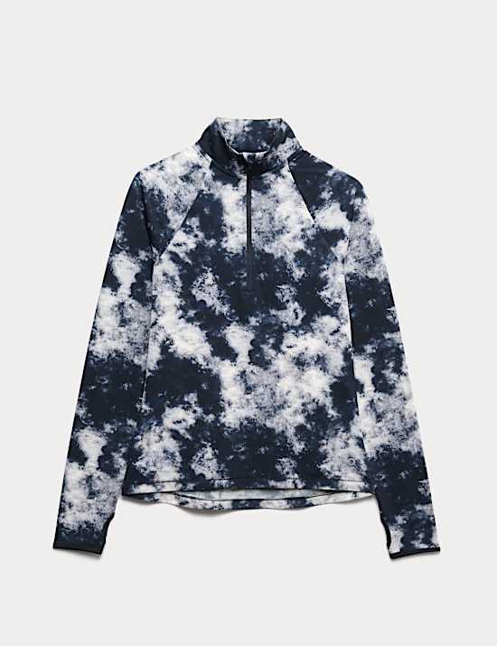 Ultraheat&trade; Printed Half Zip Running Top