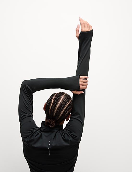 Atasan Olahraga Lari Ultraheat Berleher Tinggi