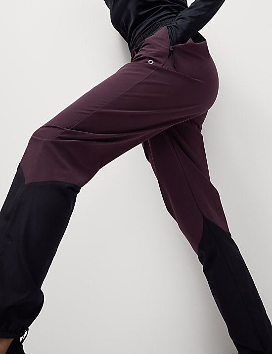 Taps toelopende joggingbroek met hoge taille en panden