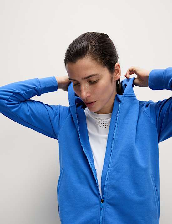 Cotton Rich Relaxed Zip Up Hoodie