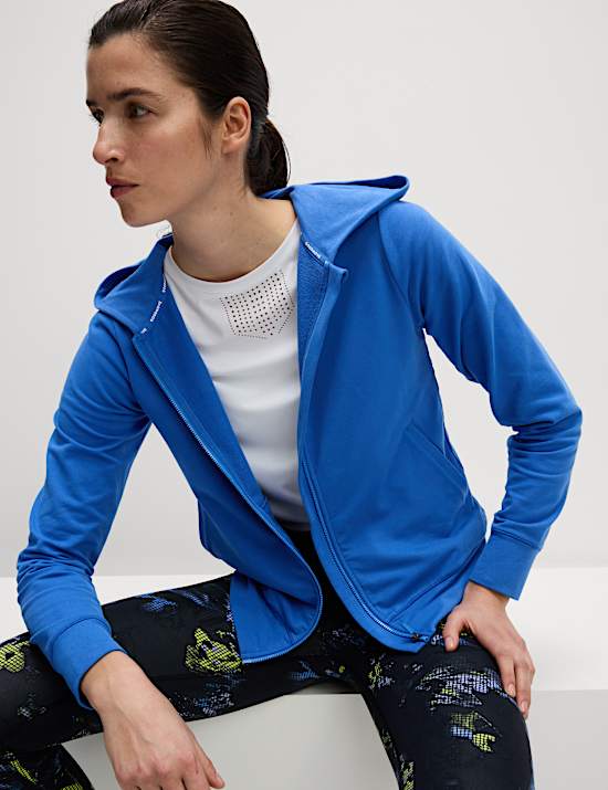 Cotton Rich Relaxed Zip Up Hoodie