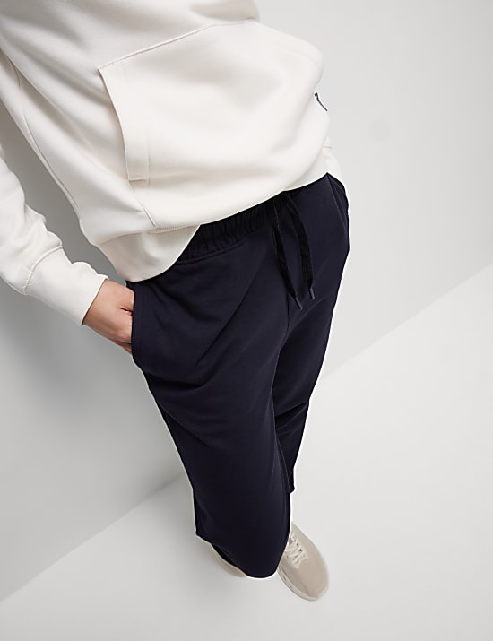 Cotton Rich Cuffed High Waisted Joggers