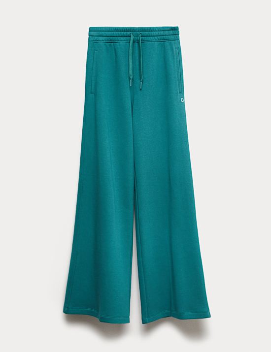 Cotton Rich High Waisted Wide Leg Joggers