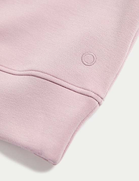 Round Neck Relaxed Yoga Crop Sweatshirt