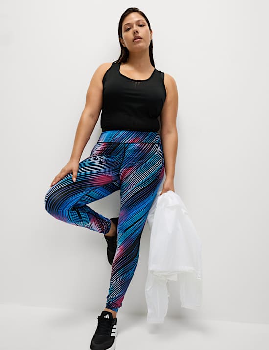 Go Train-fitnesslegging met hoge taille en print