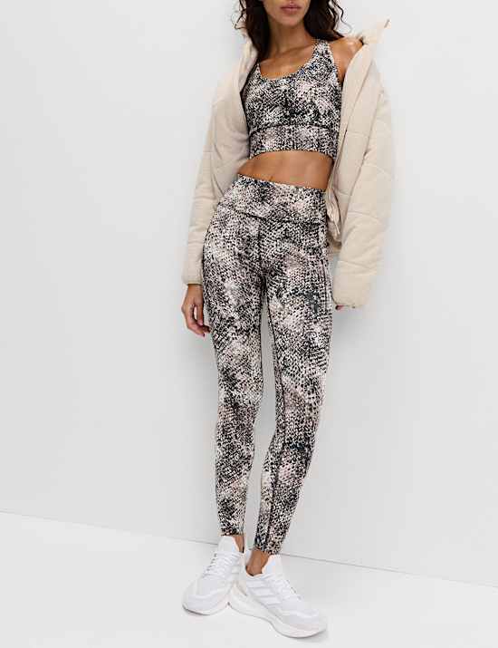 Go Train-fitnesslegging met hoge taille en print