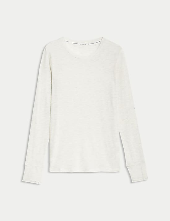 Wandeltop met ronde hals en merinowol