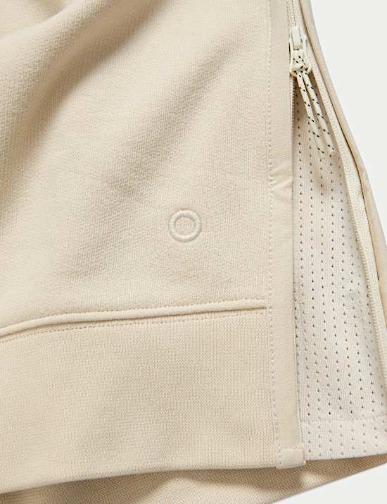 Cotton Rich Mesh Panel Relaxed Sweat-shirt