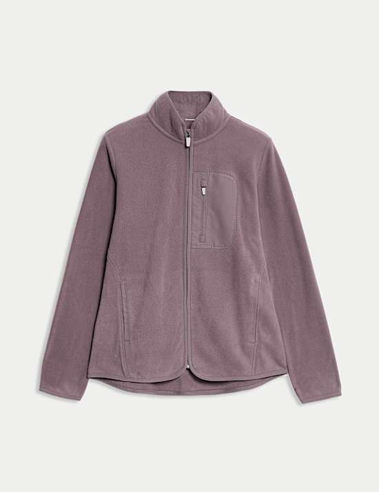 Rozpinana bluza termiczna z polaru ze stójką