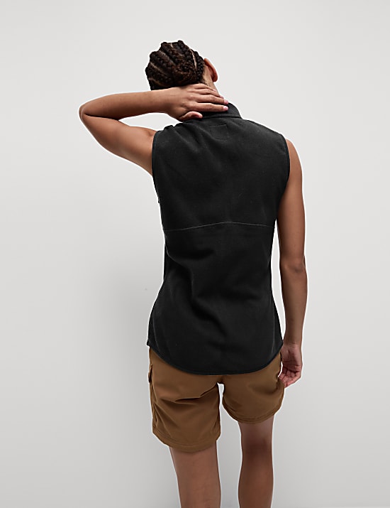 Zip Up Funnel Neck Fleece Gilet