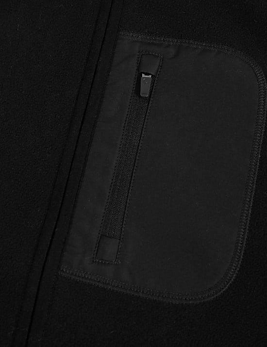 Zip Up Funnel Neck Fleece Gilet