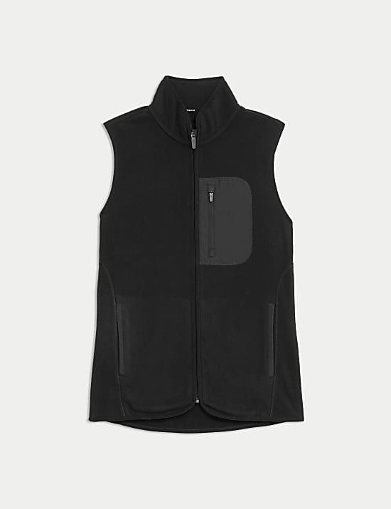 Zip Up Funnel Neck Fleece Gilet