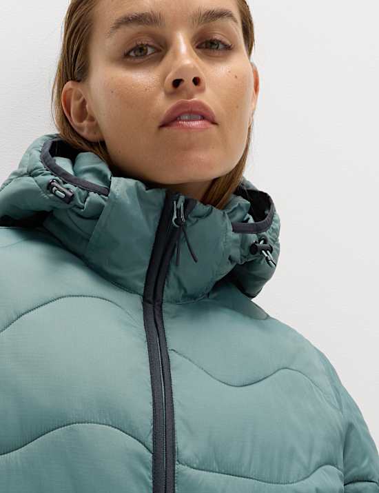 Mantel Gembung Bertudung Lapisan Rajut Stormwear™