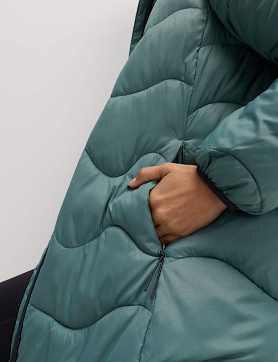 Mantel Gembung Bertudung Lapisan Rajut Stormwear™