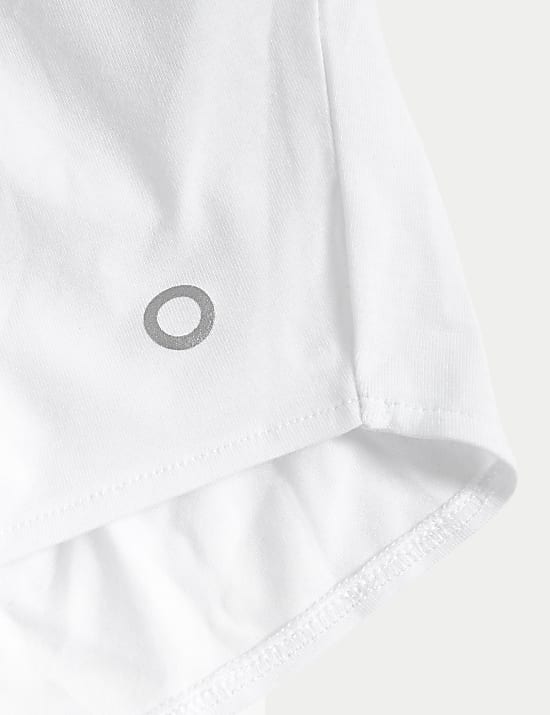 Ruimvallende korte top met lage ronde hals en gestrikte voorzijde