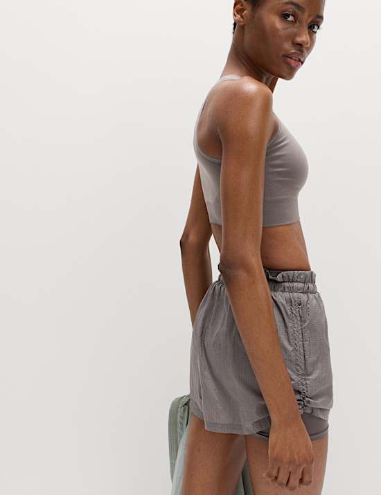 Layered High Waisted Running Shorts