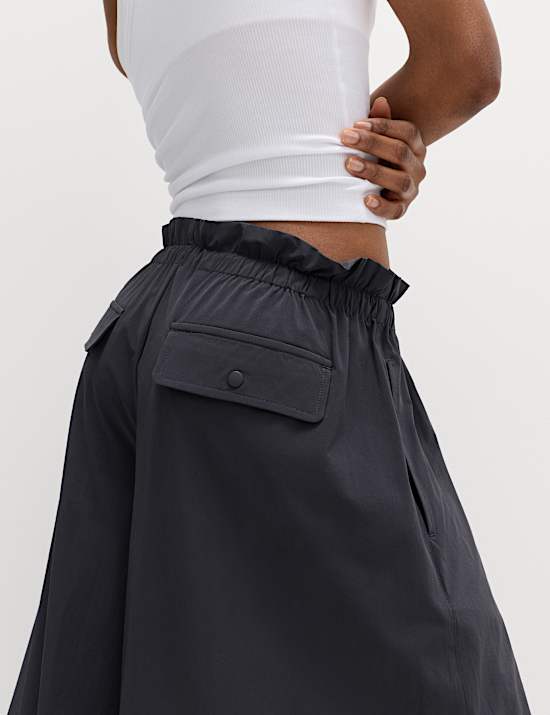 Woven Lightweight High Waisted Wide Leg Culottes