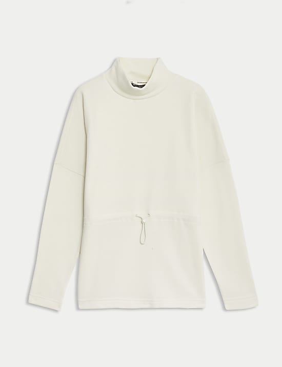 Cotton Rich Brushed Funnel Neck Sweatshirt