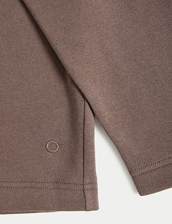 Cotton Rich Brushed Funnel Neck Sweatshirt