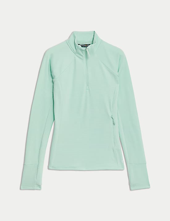 Ultraheat&trade; hardlooptop met opstaande kraag en halflange rits