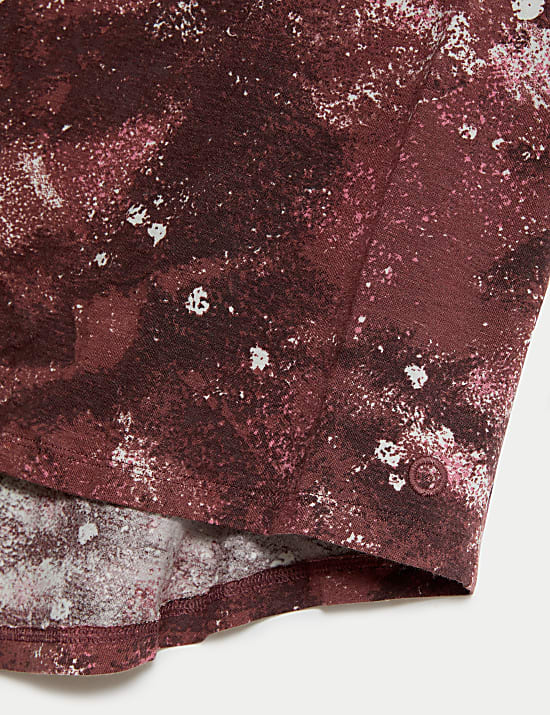 Modal Blend Printed Tie Back Relaxed Vest Top