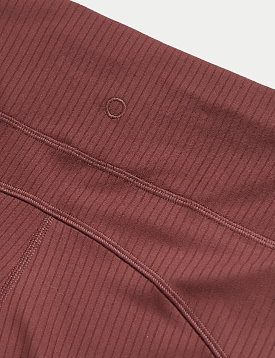 Ribbed High Waisted Flared Yoga Leggings