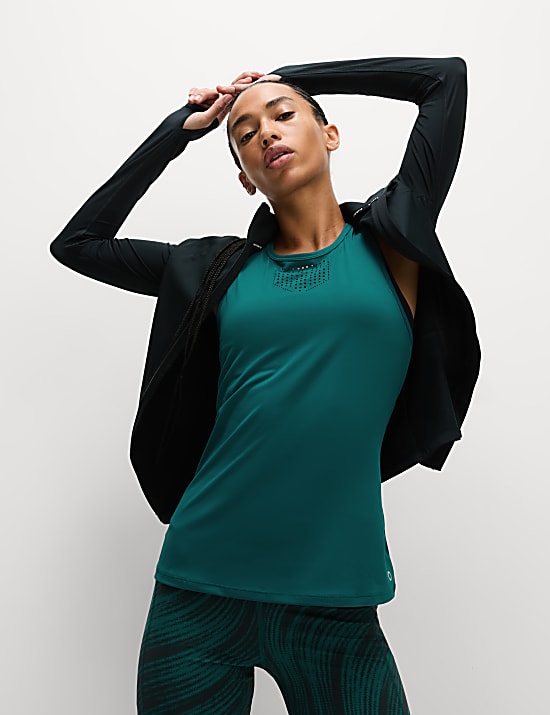 Racerback Laser Cut Fitted Vest Top