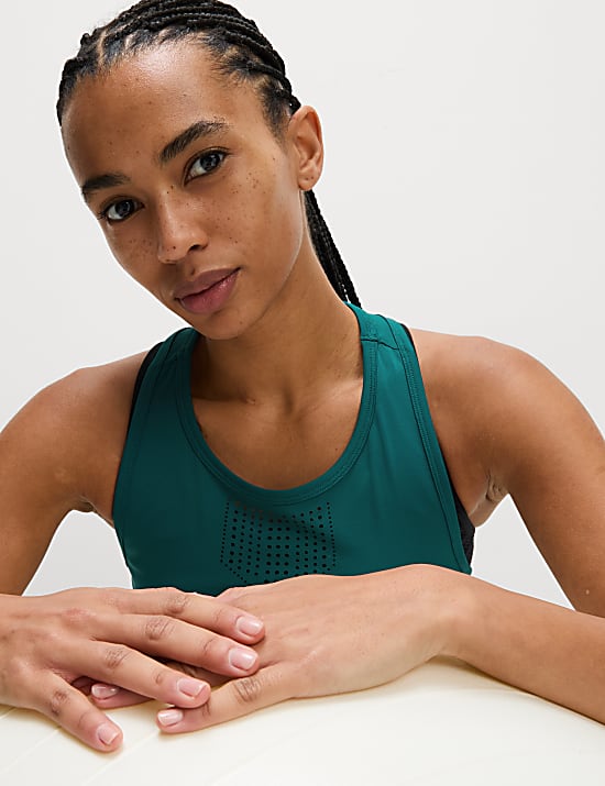 Racerback Laser Cut Fitted Vest Top