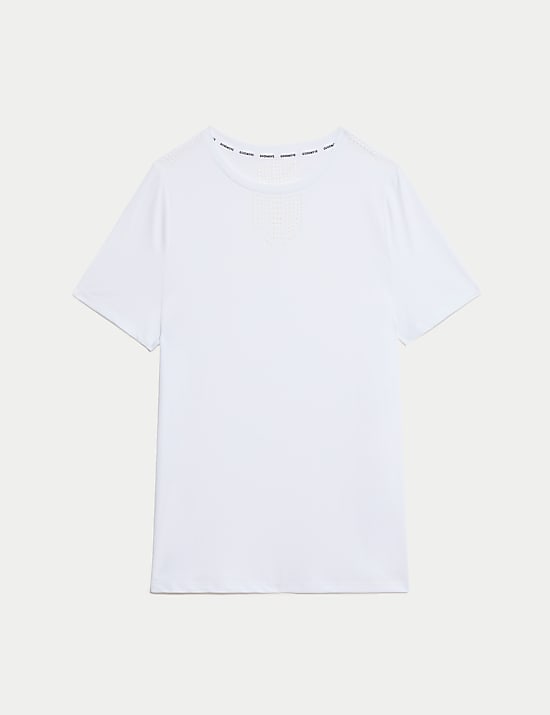 Crew Neck Laser Cut Relaxed T-Shirt