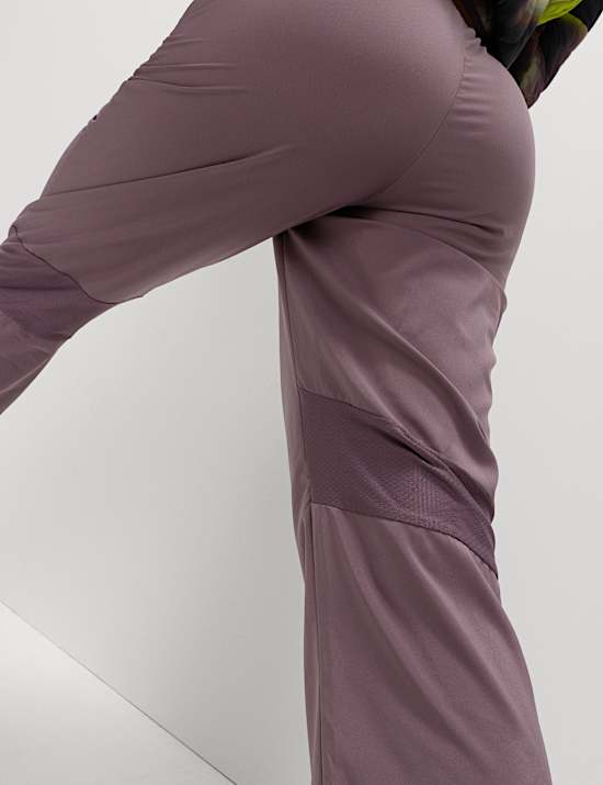 Woven Mesh Panel Lightweight Cuffed Joggers