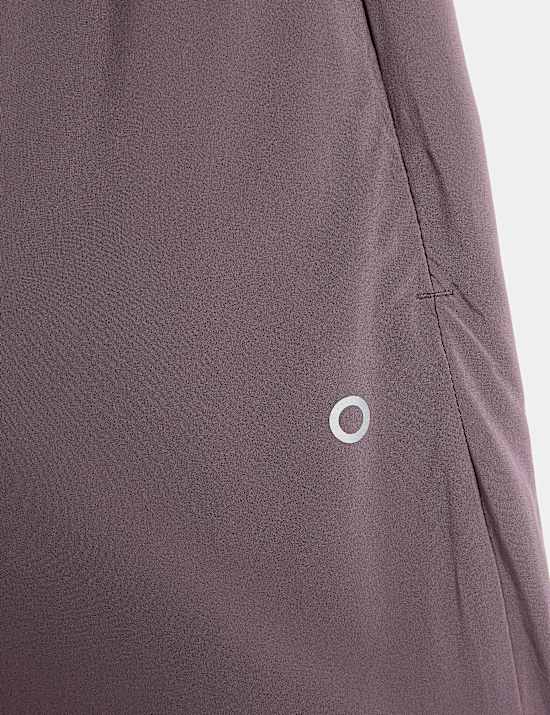 Woven Mesh Panel Lightweight Cuffed Joggers