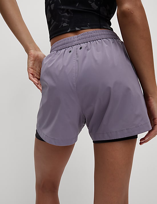 360&deg; Reflective Layered Running Shorts