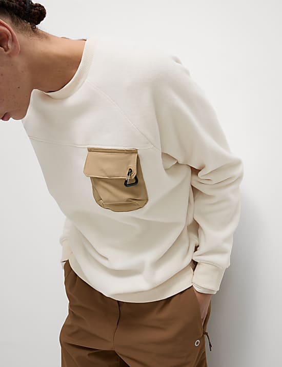 Fl&iacute;sov&aacute; termo mikina s v&yacute;střihem ke krku